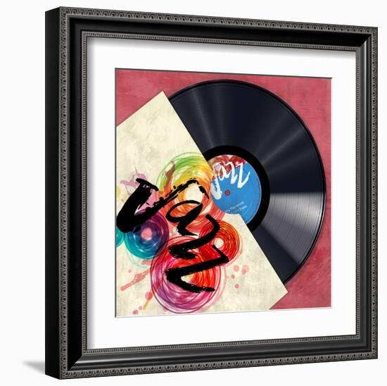 Vinyl Club, Jazz-Steven Hill-Framed Giclee Print