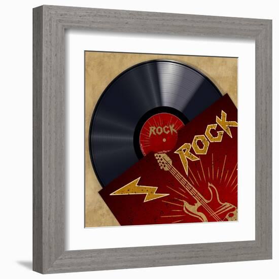 Vinyl Club, Rock-Steven Hill-Framed Giclee Print