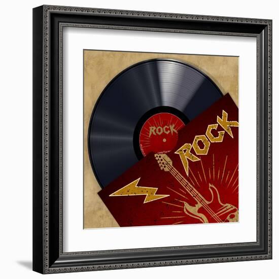 Vinyl Club, Rock-Steven Hill-Framed Giclee Print