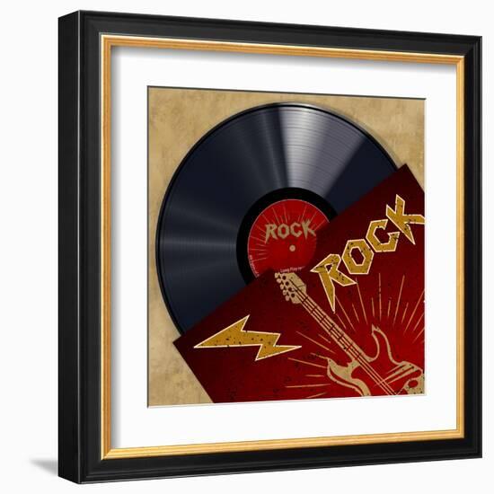 Vinyl Club, Rock-Steven Hill-Framed Giclee Print