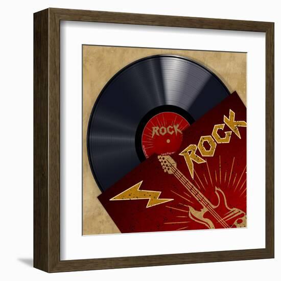 Vinyl Club, Rock-Steven Hill-Framed Giclee Print