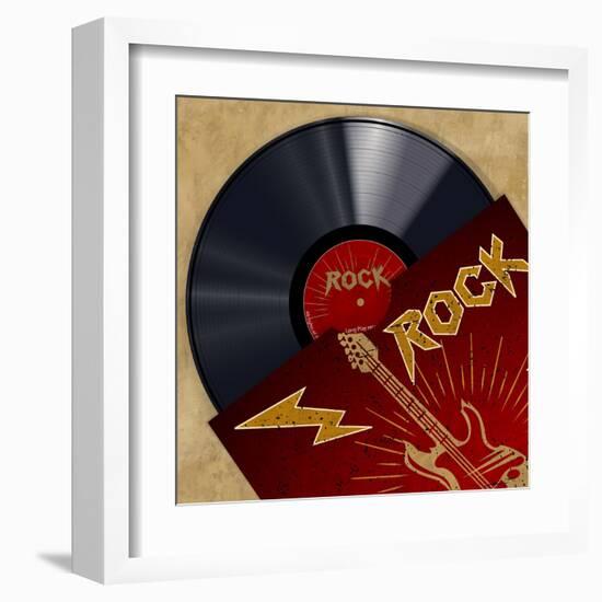 Vinyl Club, Rock-Steven Hill-Framed Giclee Print