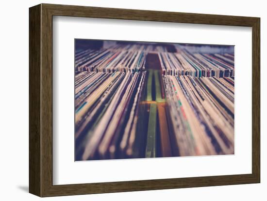 Vinyl Records-Vespa-Framed Photographic Print