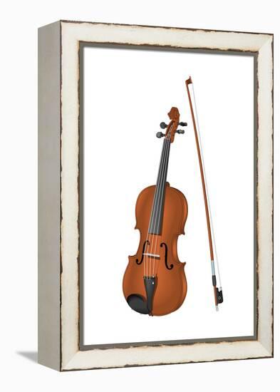 Viola and Bow, Stringed Instrument, Musical Instrument-Encyclopaedia Britannica-Framed Stretched Canvas