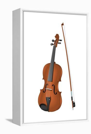 Viola and Bow, Stringed Instrument, Musical Instrument-Encyclopaedia Britannica-Framed Stretched Canvas