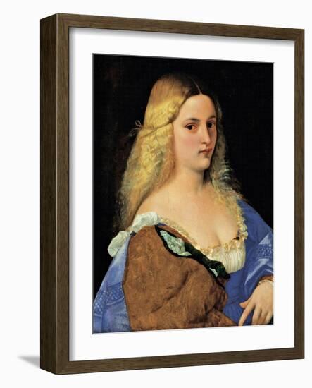 Violante (La Bella Gatta)-Titian (Tiziano Vecelli)-Framed Art Print