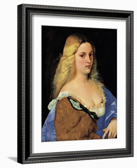 Violante (La Bella Gatta)-Titian (Tiziano Vecelli)-Framed Art Print