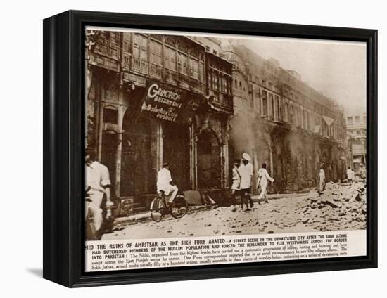 Violence in the Punjab Following Partition in India-null-Framed Premier Image Canvas