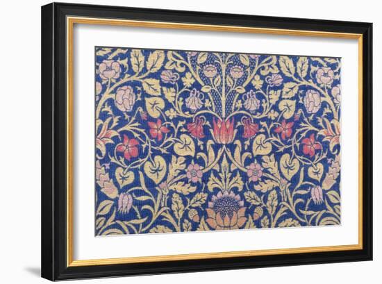 Violet and Columbine Furnishing Fabric, Woven Wool and Mohair, England, 1883-William Morris-Framed Giclee Print