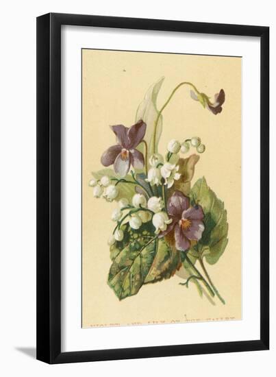 Violet and Lily of the Valley-English School-Framed Giclee Print