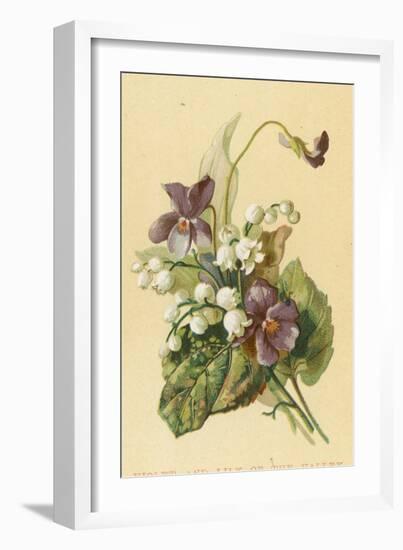 Violet and Lily of the Valley-English School-Framed Giclee Print