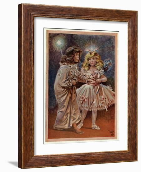 Violet and the Doll Fairy-null-Framed Art Print