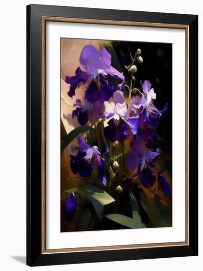 Violet flowers-Vivienne Dupont-Framed Art Print