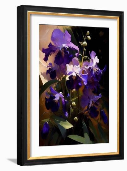 Violet flowers-Vivienne Dupont-Framed Art Print