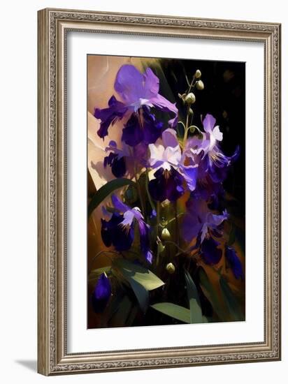Violet flowers-Vivienne Dupont-Framed Premium Giclee Print