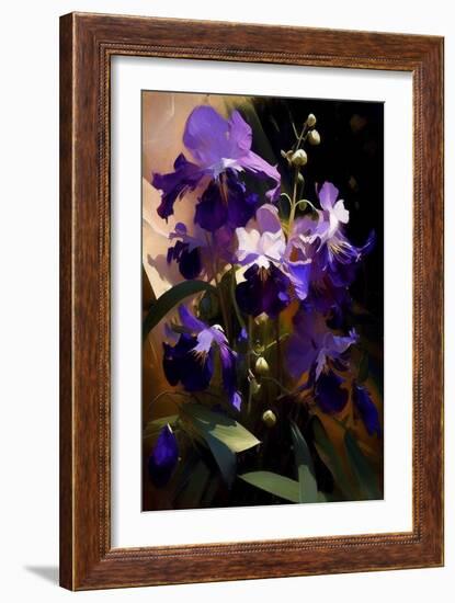 Violet flowers-Vivienne Dupont-Framed Premium Giclee Print