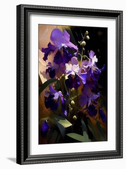 Violet flowers-Vivienne Dupont-Framed Premium Giclee Print