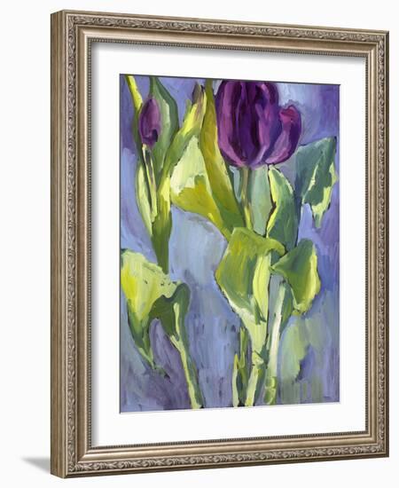 Violet Spring Flowers II-Erin McGee Ferrell-Framed Art Print