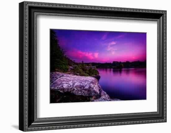 Violet Sunset over A Calm Lake-SHS Photography-Framed Photographic Print