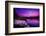 Violet Sunset over A Calm Lake-SHS Photography-Framed Photographic Print