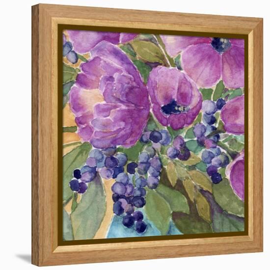 Violets And Berries-Yachal Design-Framed Stretched Canvas