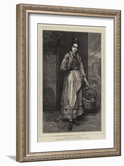 Violets and Primroses-Thomas Faed-Framed Giclee Print