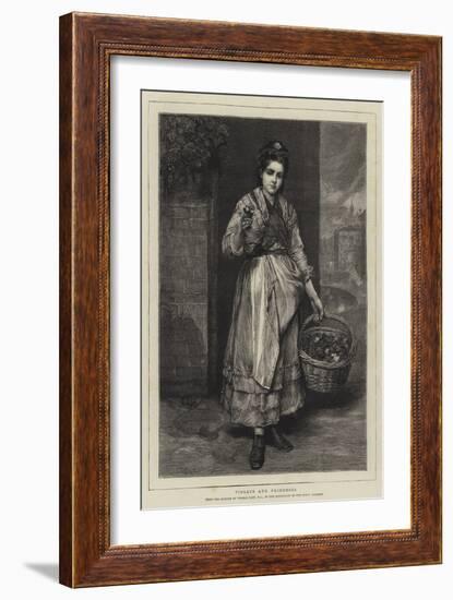 Violets and Primroses-Thomas Faed-Framed Giclee Print