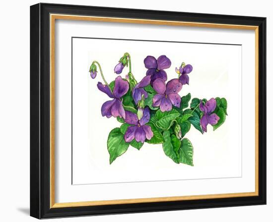 Violets Bunny-Wendy Edelson-Framed Giclee Print