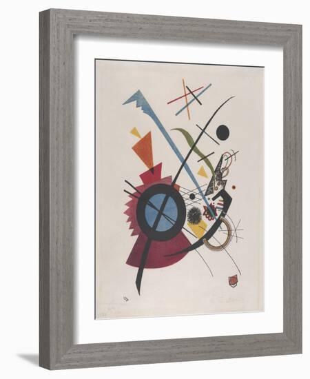 Violett, 1923 (Lithograph in Red, Yellow, Blue and Black)-Wassily Kandinsky-Framed Giclee Print