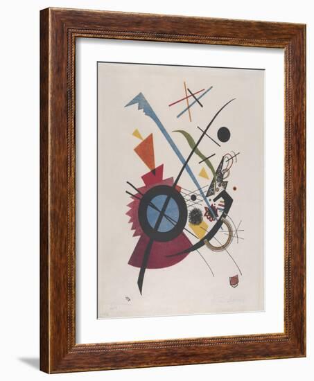 Violett, 1923 (Lithograph in Red, Yellow, Blue and Black)-Wassily Kandinsky-Framed Giclee Print