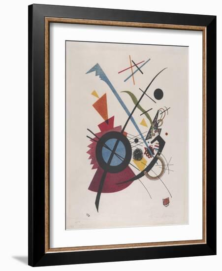 Violett, 1923 (Lithograph in Red, Yellow, Blue and Black)-Wassily Kandinsky-Framed Giclee Print