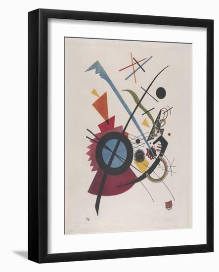 Violett, 1923 (Lithograph in Red, Yellow, Blue and Black)-Wassily Kandinsky-Framed Giclee Print