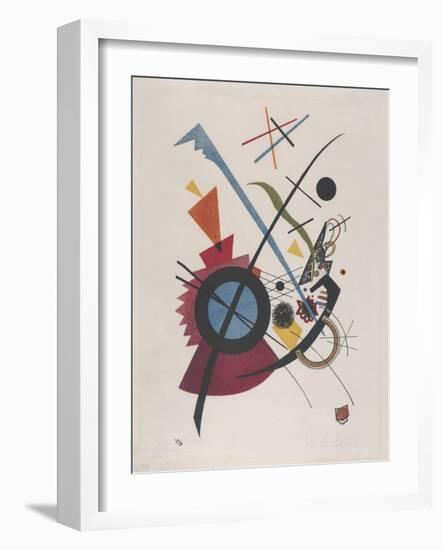 Violett, 1923 (Lithograph in Red, Yellow, Blue and Black)-Wassily Kandinsky-Framed Giclee Print