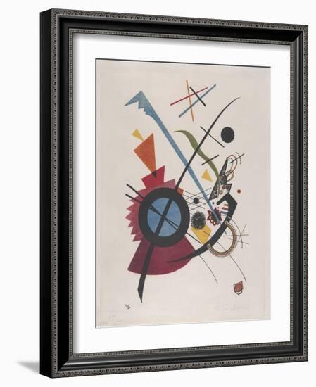 Violett, 1923 (Lithograph in Red, Yellow, Blue and Black)-Wassily Kandinsky-Framed Giclee Print