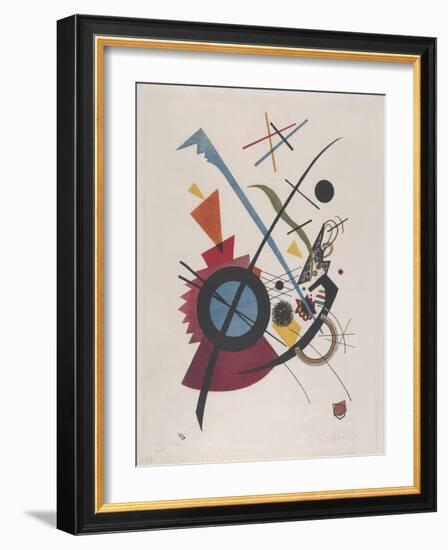 Violett, 1923 (Lithograph in Red, Yellow, Blue and Black)-Wassily Kandinsky-Framed Giclee Print