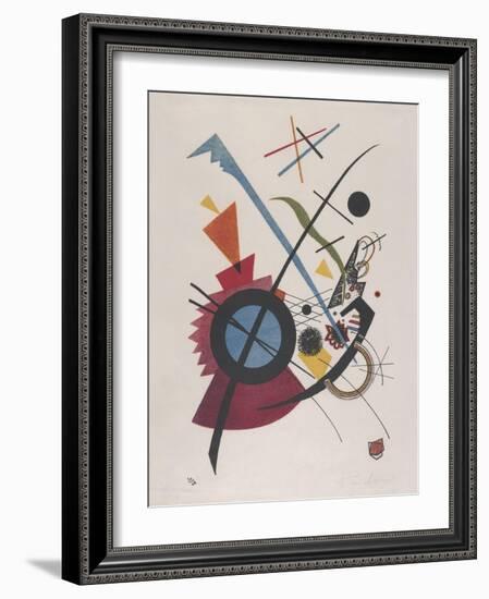 Violett, by Vasily Kandinsky, 1923, Russian French Expressionist Print, Lithograph. Geometrical Ele-null-Framed Art Print