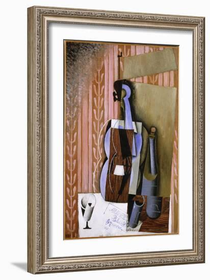 Violin, 1913 (Oil on Canvas)-Juan Gris-Framed Giclee Print
