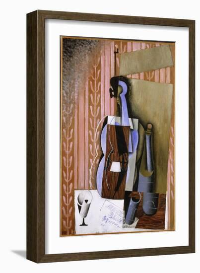 Violin, 1913 (Oil on Canvas)-Juan Gris-Framed Giclee Print