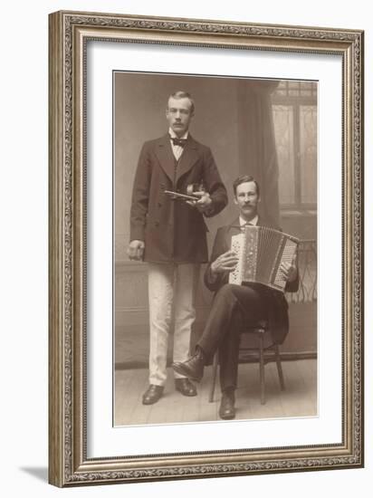 Violin Accordion Duet-null-Framed Art Print