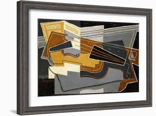 Violin and Clarinet, 1921-Juan Gris-Framed Giclee Print