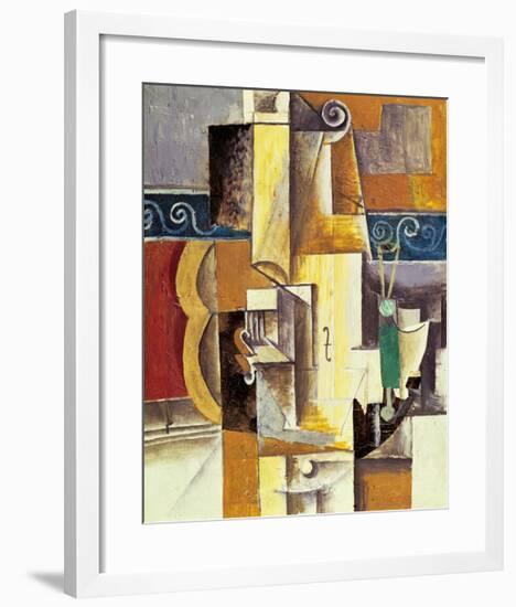 Violin And Guitar-Pablo Picasso-Framed Art Print