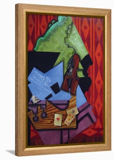 Violin and Playing Cards-Juan Gris-Framed Stretched Canvas