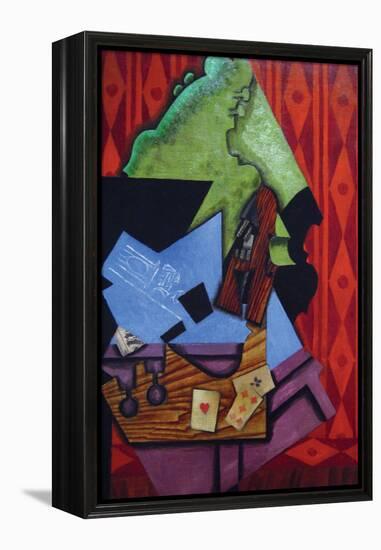 Violin and Playing Cards-Juan Gris-Framed Stretched Canvas