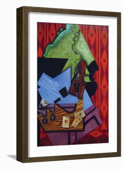 Violin and Playing Cards-Juan Gris-Framed Art Print