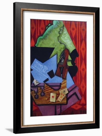 Violin and Playing Cards-Juan Gris-Framed Art Print