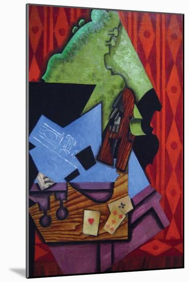 Violin and Playing Cards-Juan Gris-Mounted Art Print