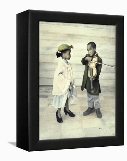 Violin Serenade-Nora Hernandez-Framed Premier Image Canvas