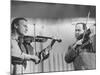 Violinists David Oistrakh and Yehudi Menuhin Rehearsing for United Nations Concert-Loomis Dean-Mounted Premium Photographic Print