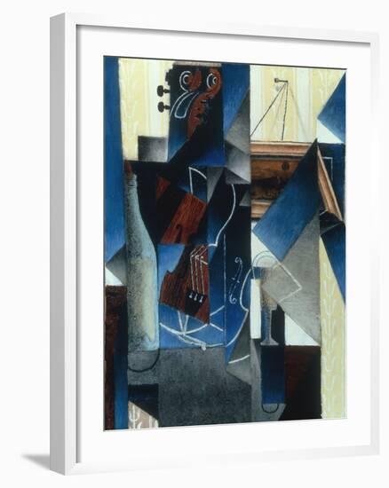 Violon et gravure accrochee (Violin and print), 1913-Juan Gris-Framed Giclee Print