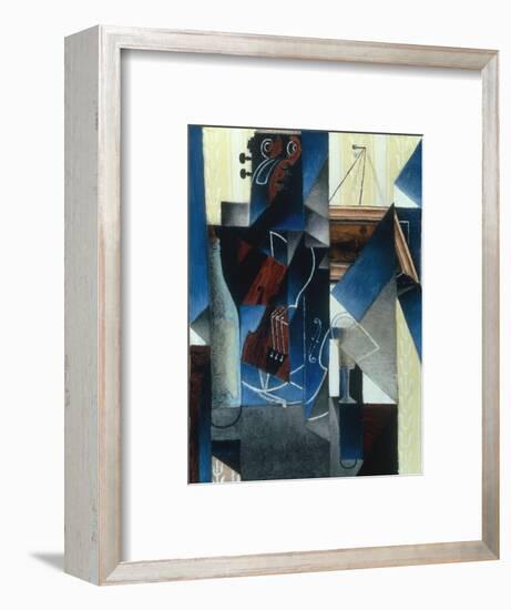 Violon et gravure accrochee (Violin and print), 1913-Juan Gris-Framed Giclee Print